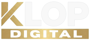 klop digital logo white